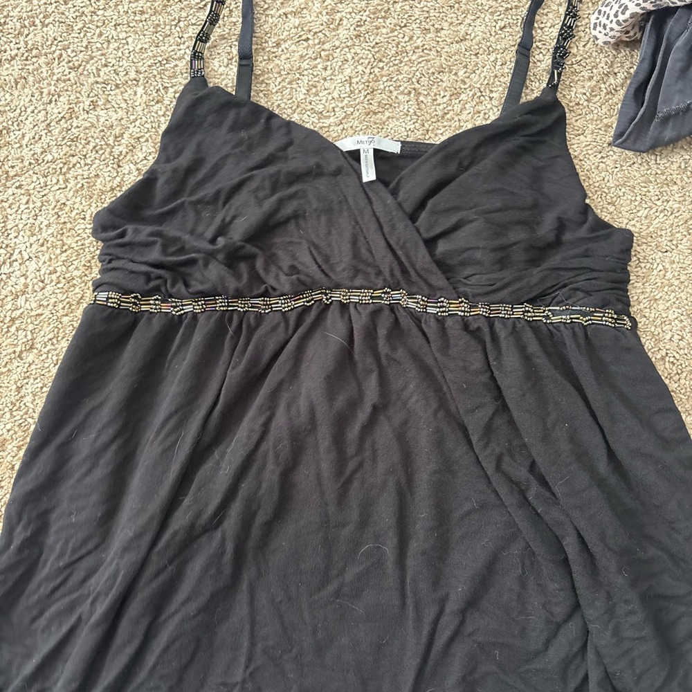 Metro Black and Silver Tank Top